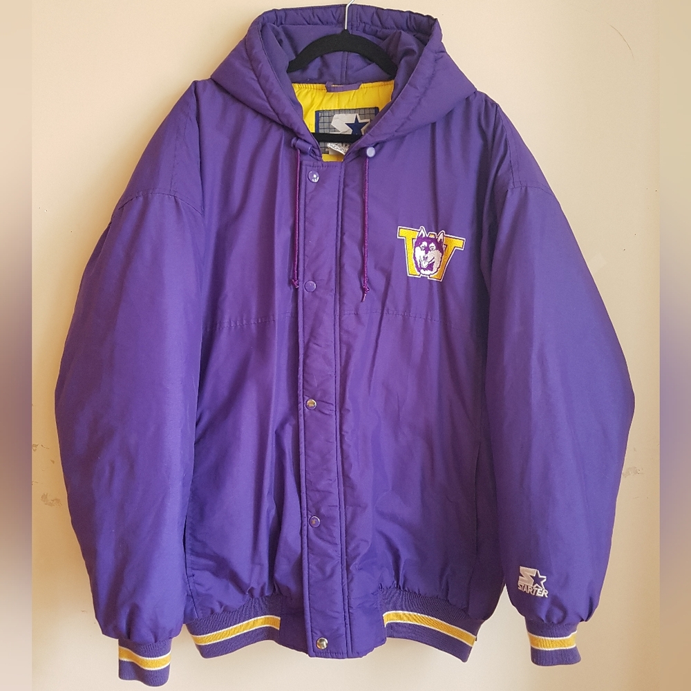 VINTAGE 90s WASHINGTON HUSKIES STARTER JACKET